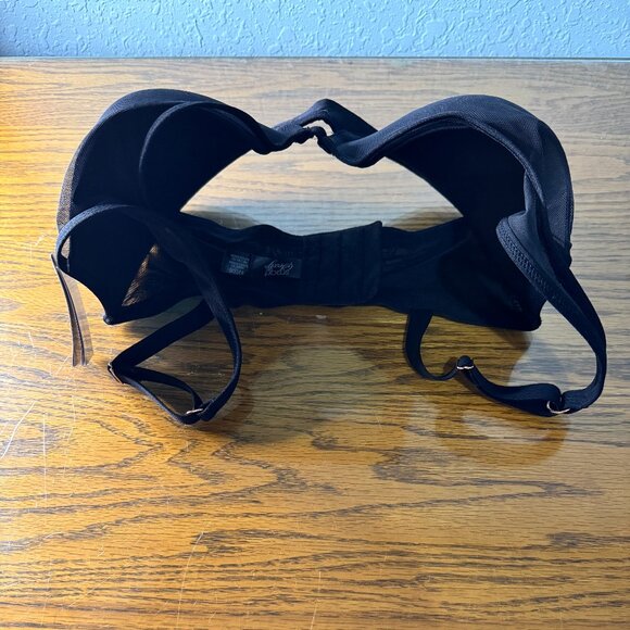Smart & Sexy Mesh Plunge Bra | Black Hue Mesh 32DDD - Picture 2 of 4